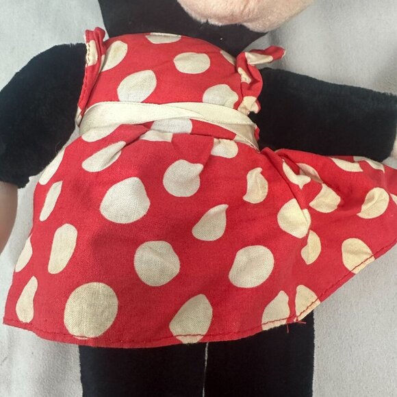 Vintage Applause Minnie Mouse Plush Doll 12" Red Polka Dot Dress Collectible - Picture 7 of 8